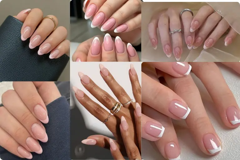 Soft pink French tips